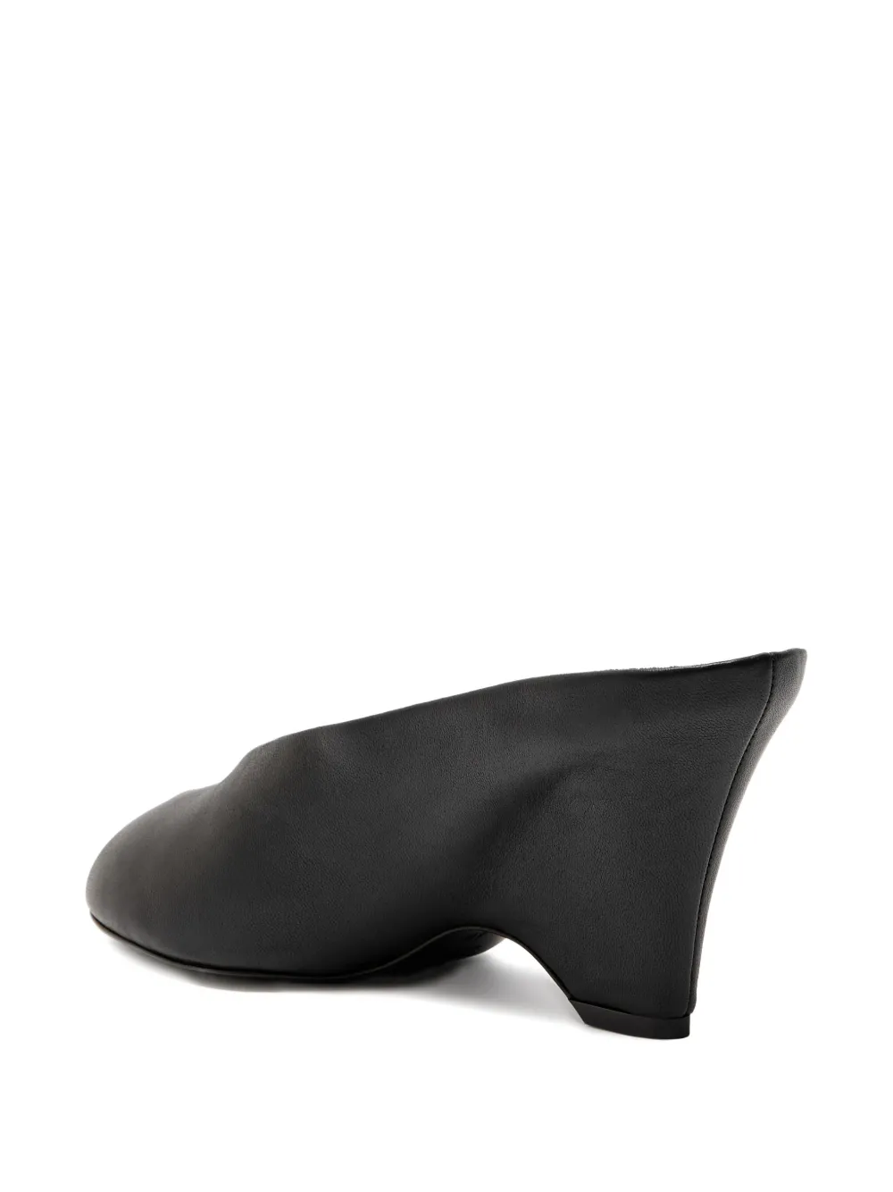 Khaite 75 Cloak Peep-toe Sandals In Black
