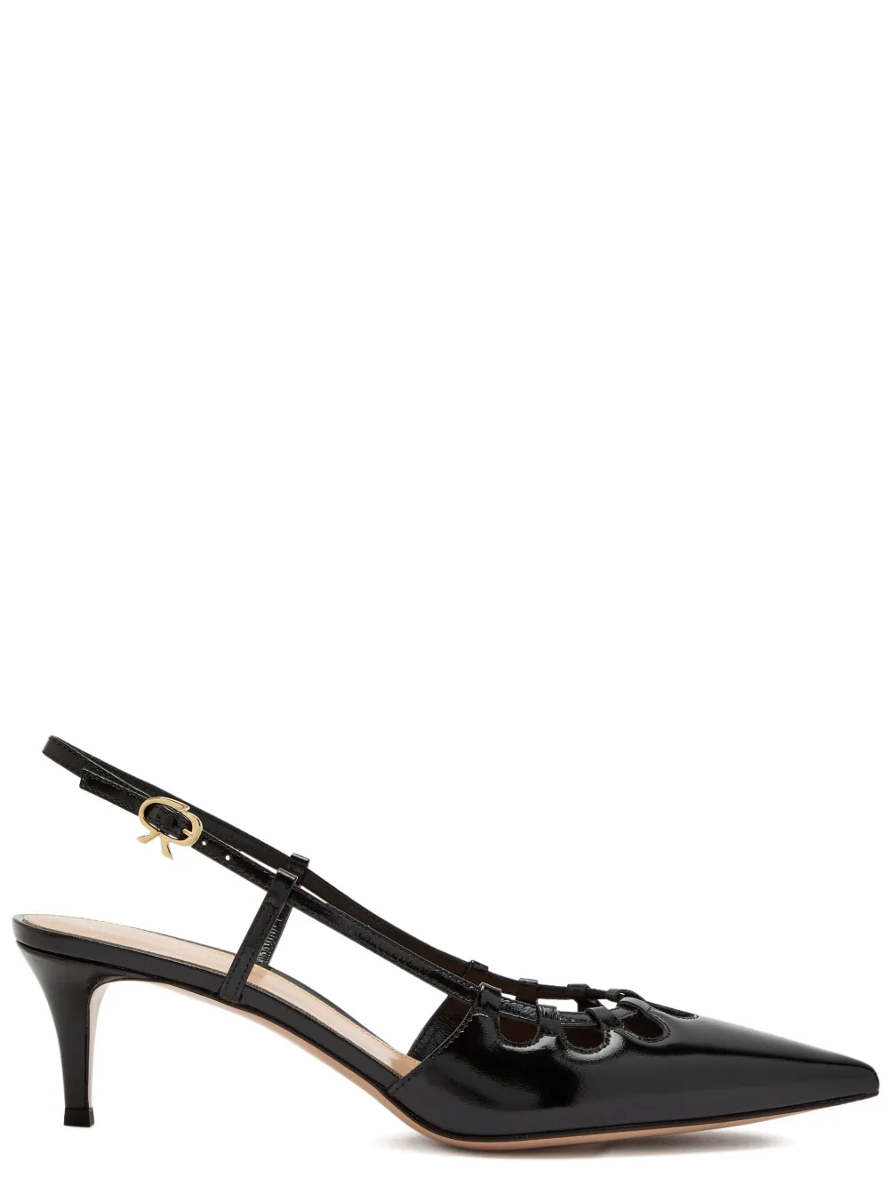 Gianvito Rossi cut-out slingback pumps Zwart