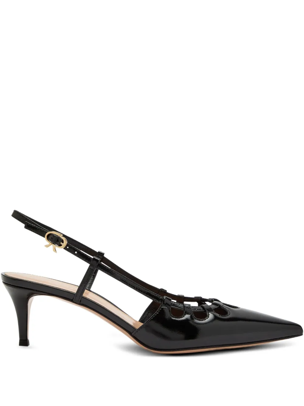 Gianvito Rossi cut-out slingback pumps - Nero