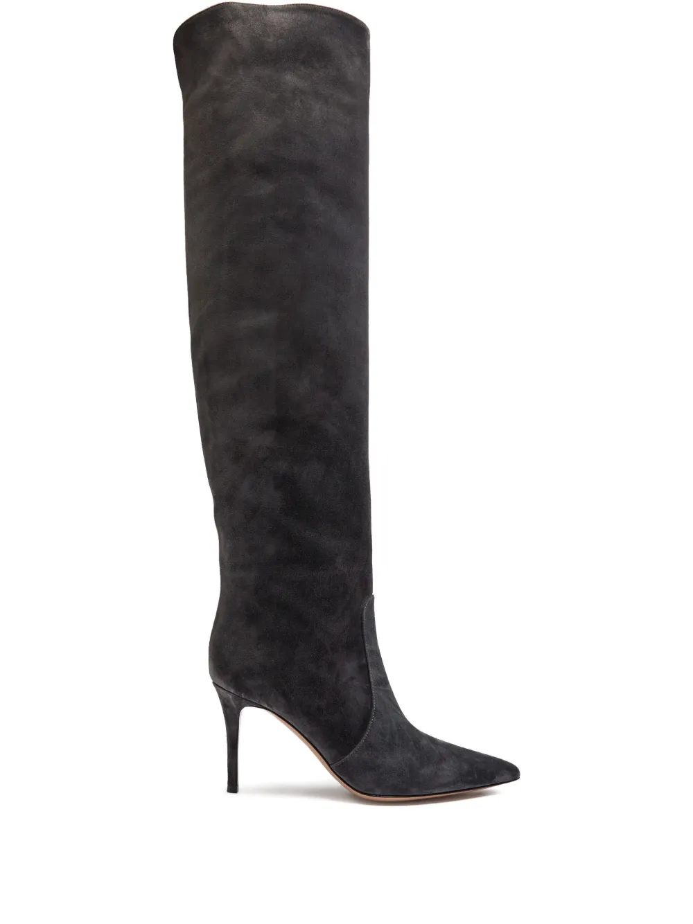 Gianvito Rossi 90mm Hansen Suede Over-the-knee Boots In Gray