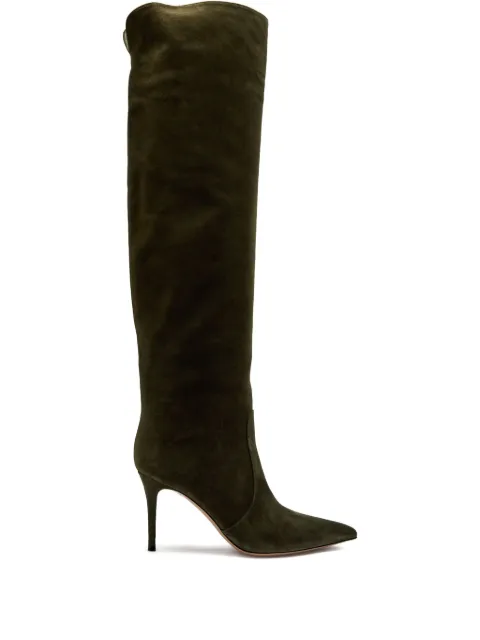 Gianvito Rossi 90mm Hansen suede over-the-knee boots