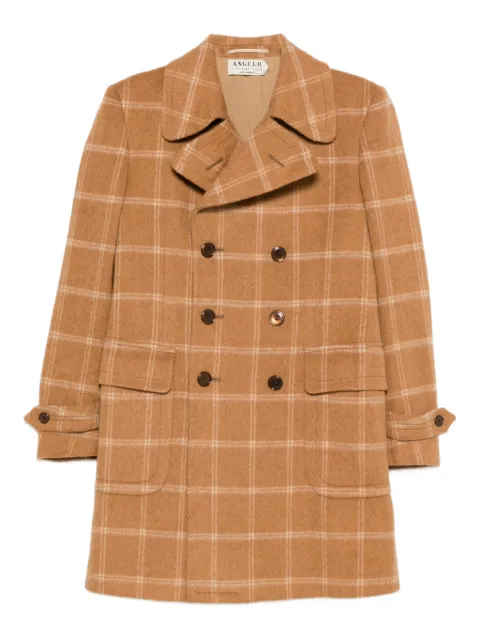 A.N.G.E.L.O. Vintage Cult abrigo a cuadros con doble botonadura 1970