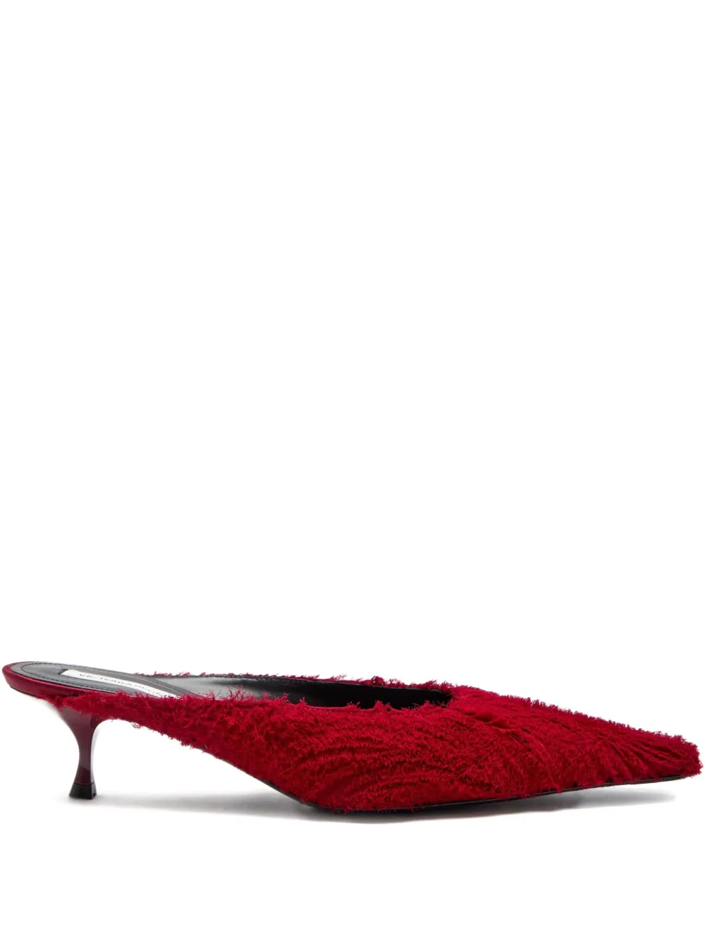 Victoria Beckham 45mm Embroidered Mule In Red