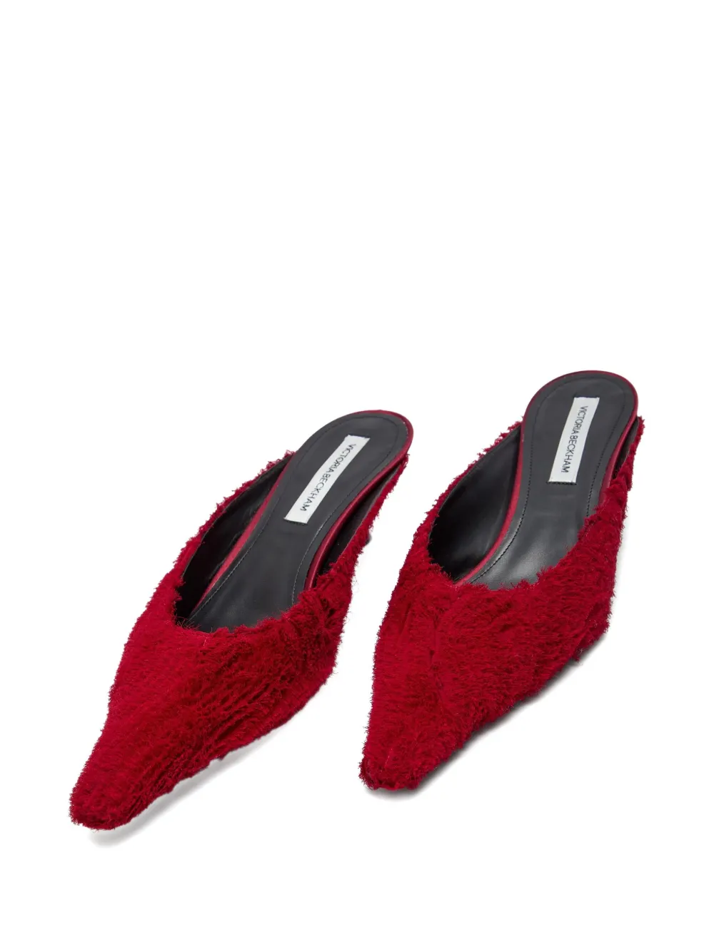 Victoria Beckham 45mm Embroidered Mule In Red