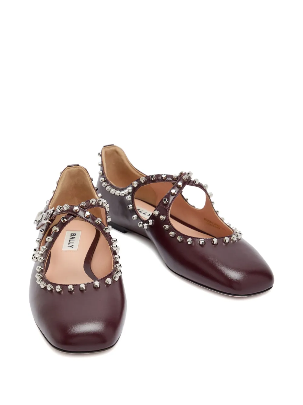 Bally studded ballet flat - Rood