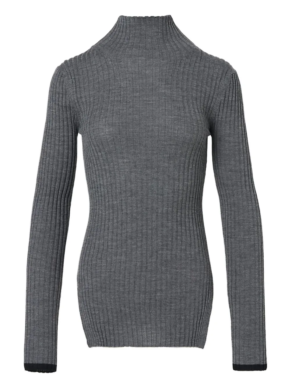 Plan C Ribbed-knit Turtleneck Sweater In Multi