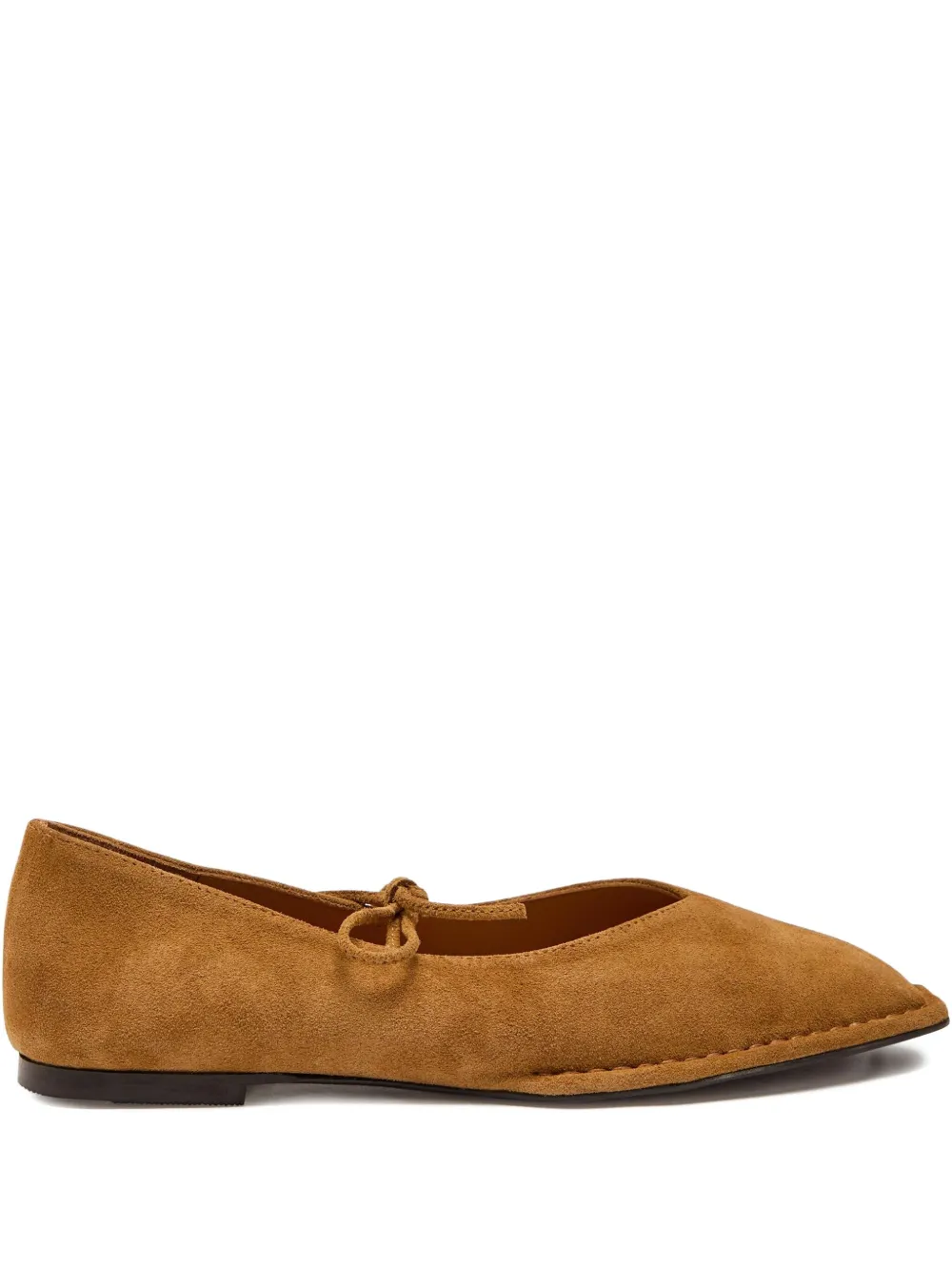 ALOHAS Sway suède ballerina's Bruin