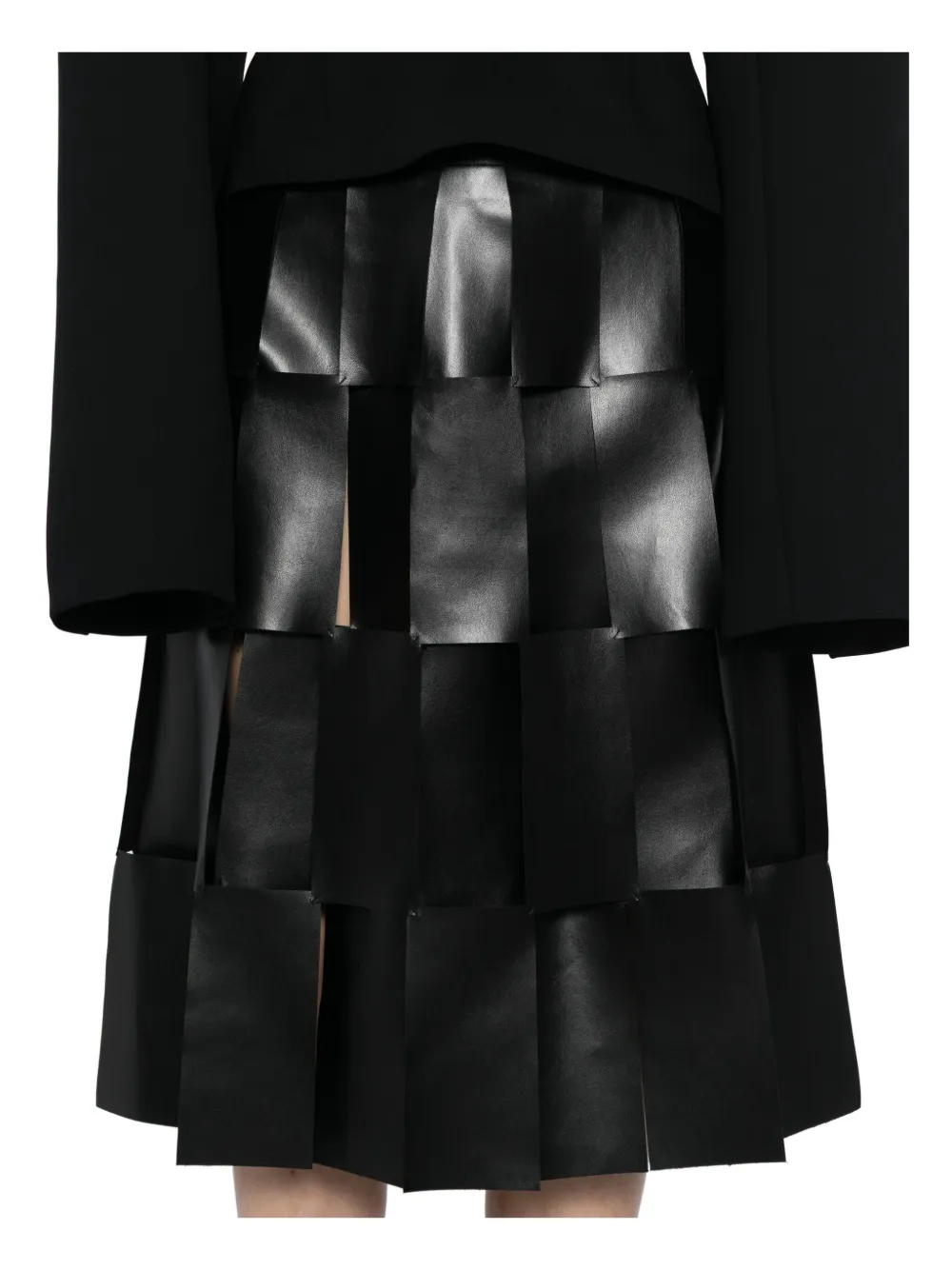 A.w.a.k.e. Midi Multi Rectangle Skirt In Black