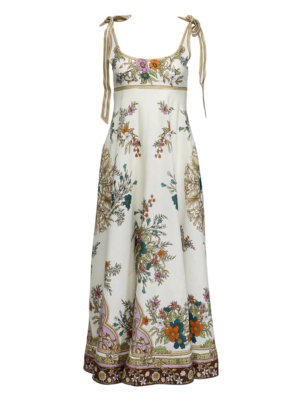 ALEMAIS Floral tie-strap sundress - CREAM