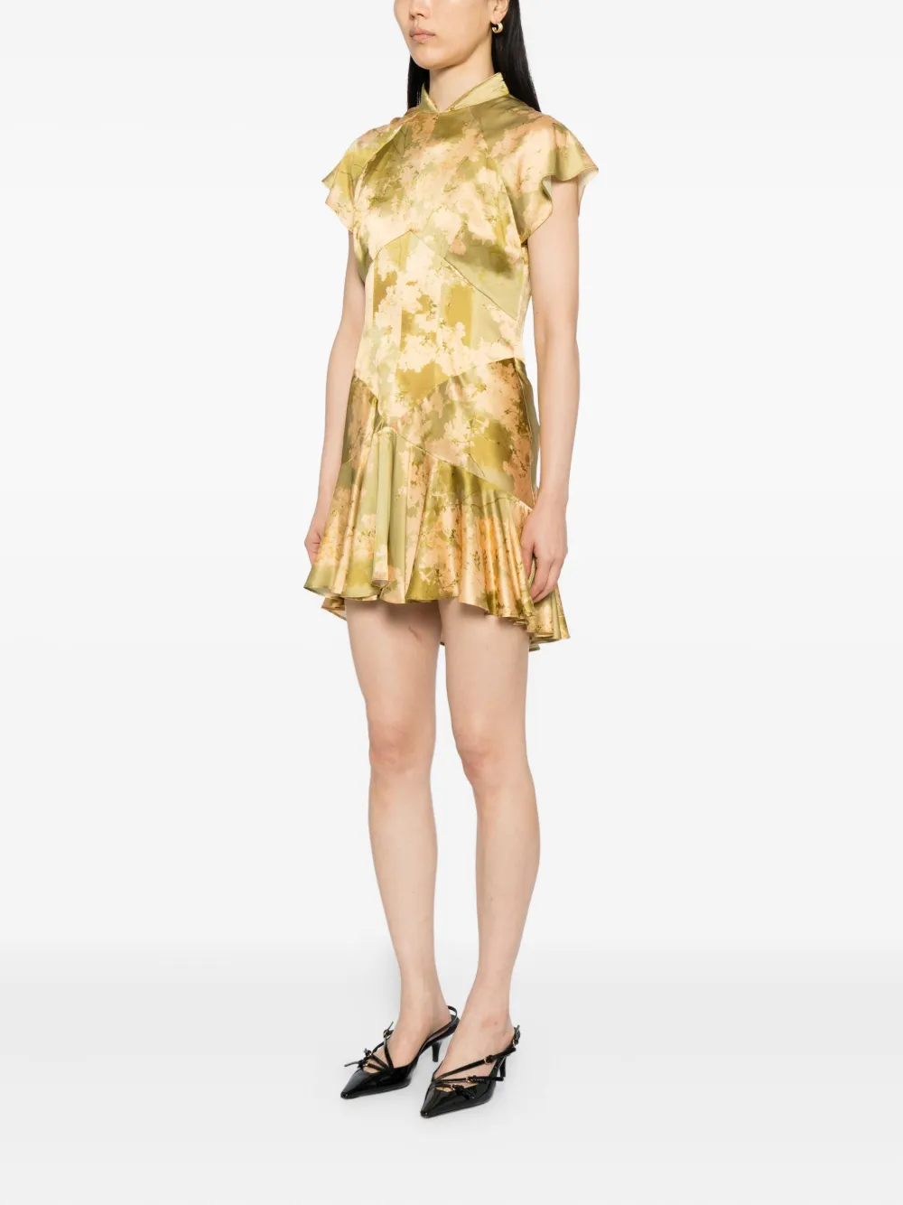 De La Vali Alizee Mini Dress In Gold