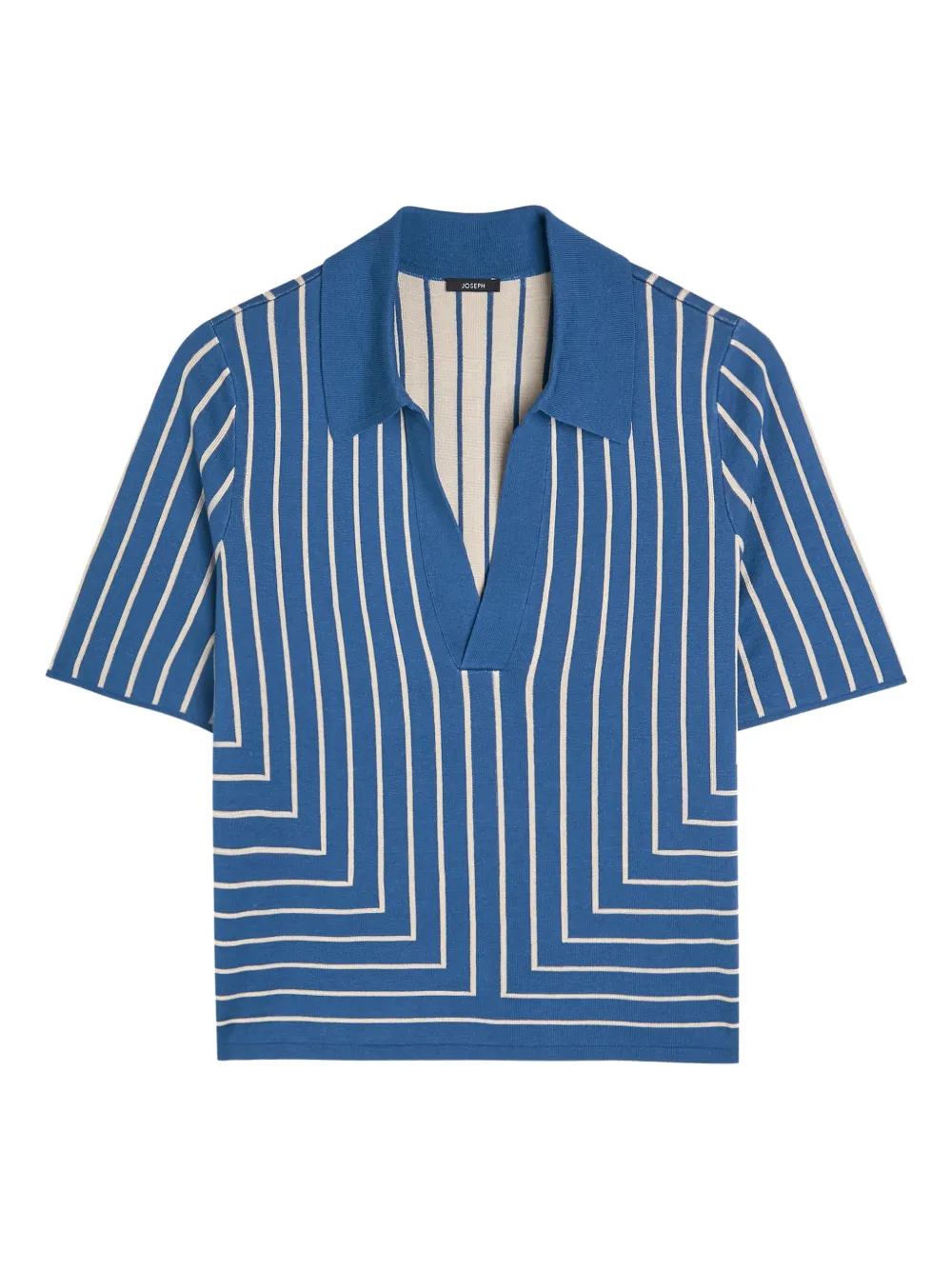 JOSEPH geometric-pattern polo top - Blauw
