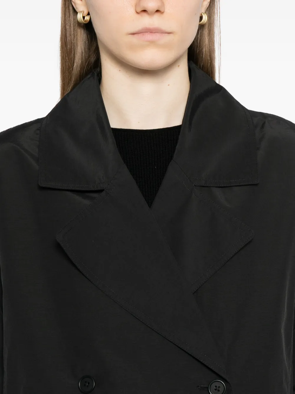 Eileen Fisher Double-breasted Blazer In Black