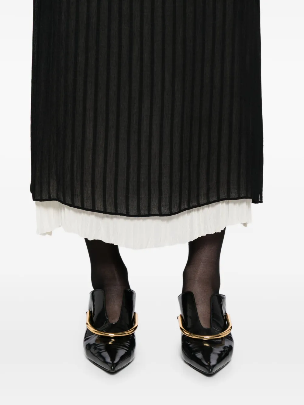 Vince Gelaagde rok Zwart