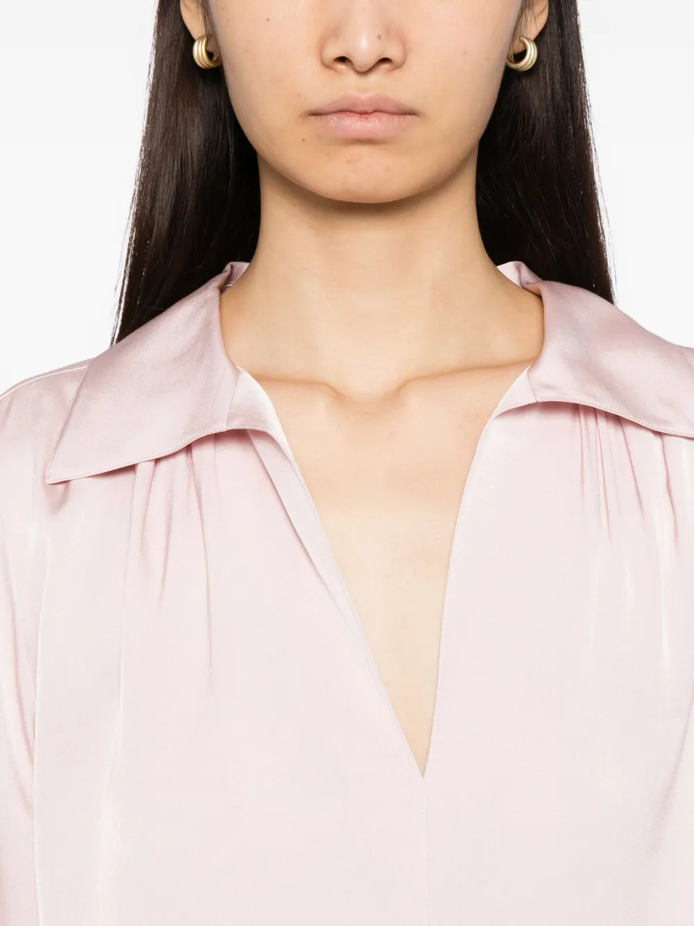 Vince Gesmockte blouse Roze