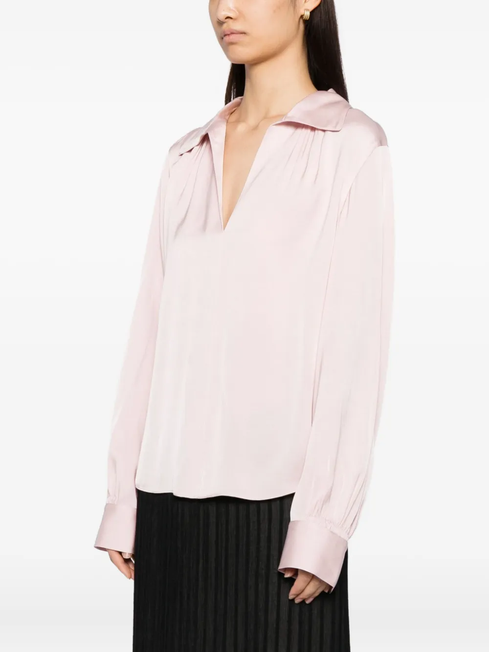 Vince Gesmockte blouse Roze