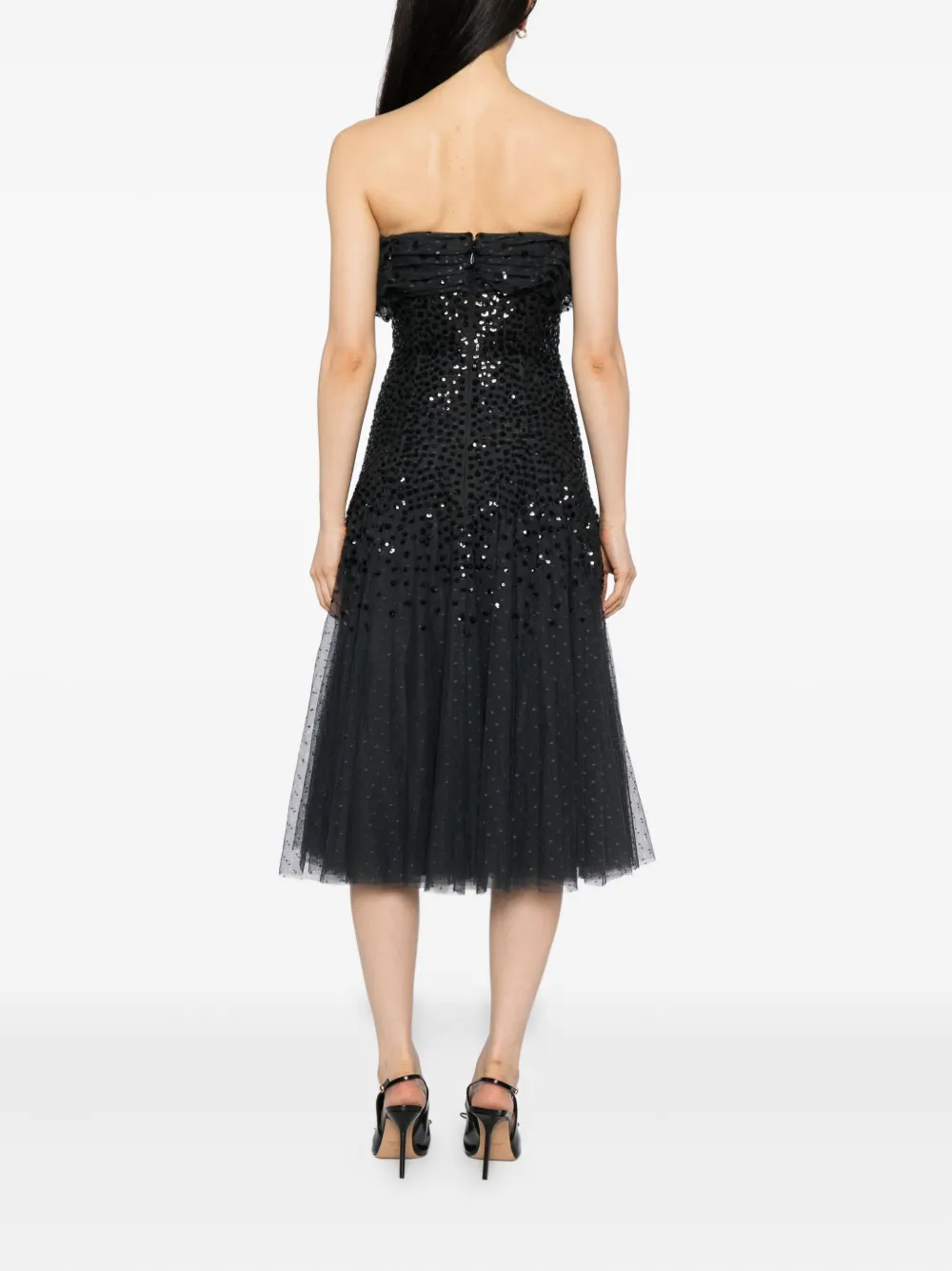 Needle & Thread Dappled Dress In Black