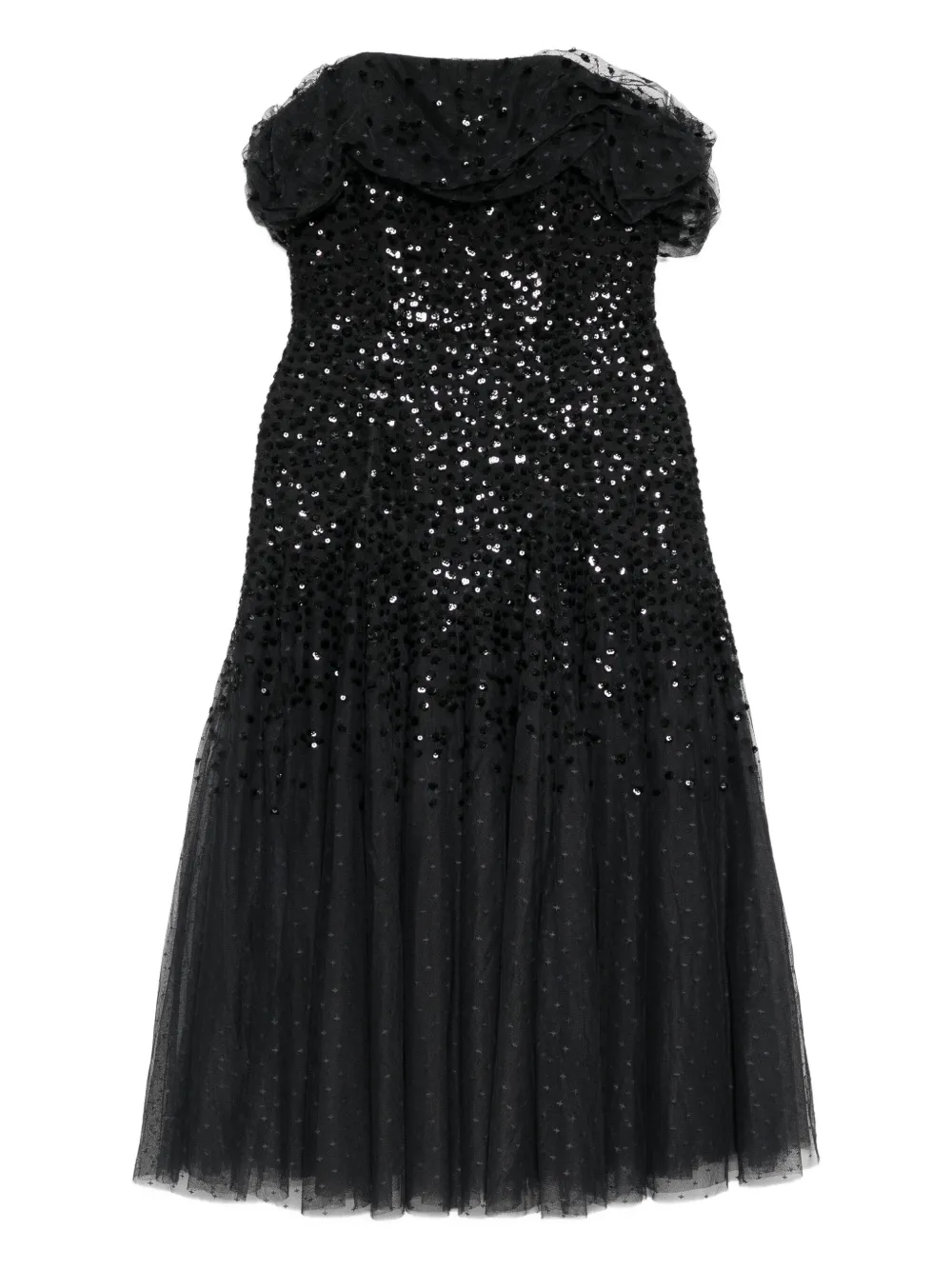 Needle & Thread Dappled Dress In Black