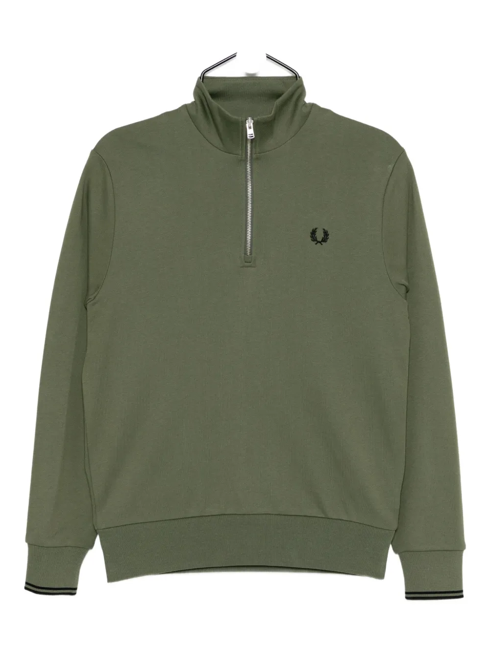 Fred Perry Logo-embroidered Sweatshirt In Green