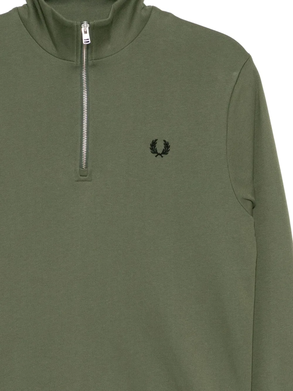 Fred Perry Sweater met geborduurd logo Groen