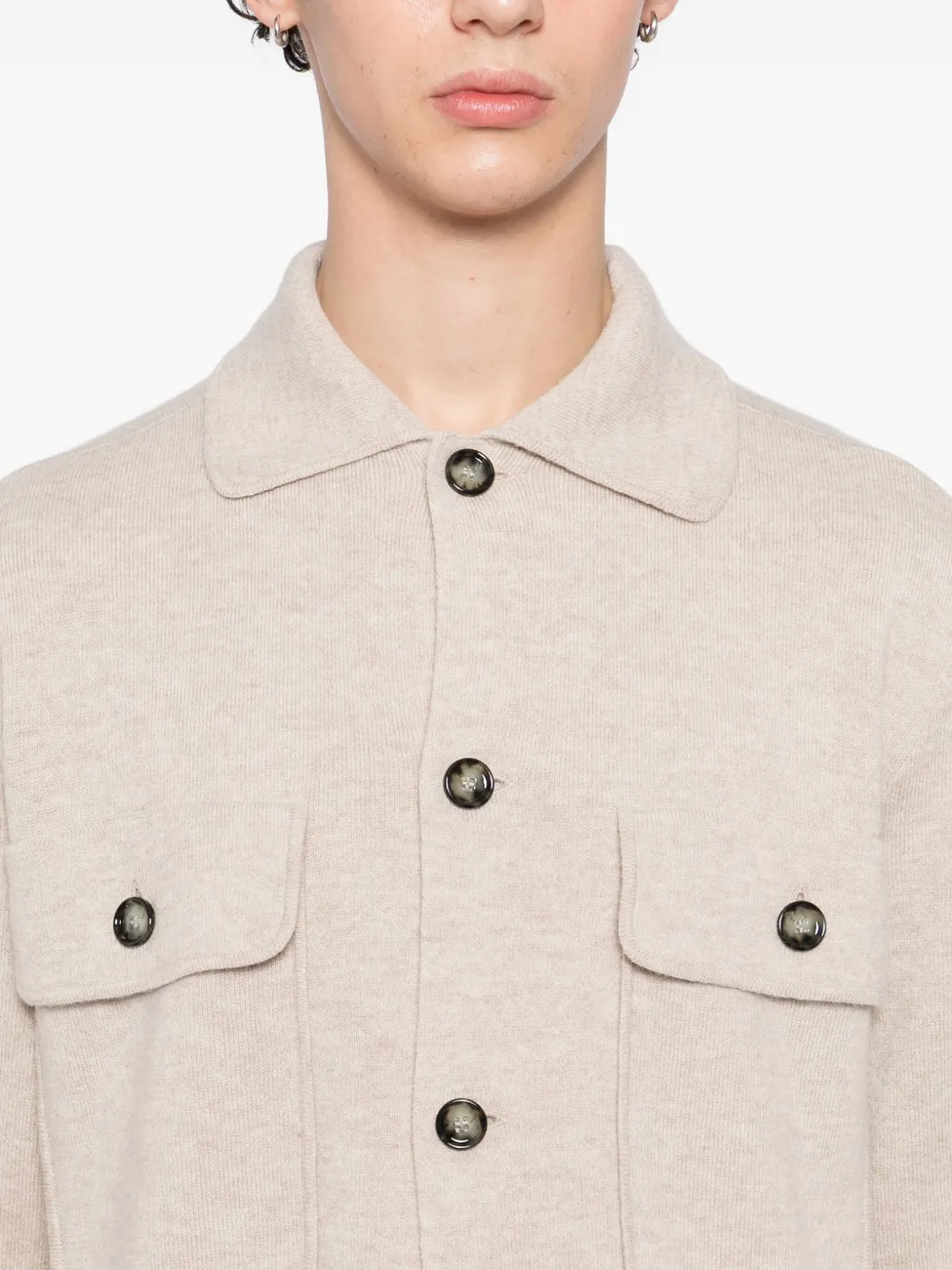 Allude Vest met kraag Beige