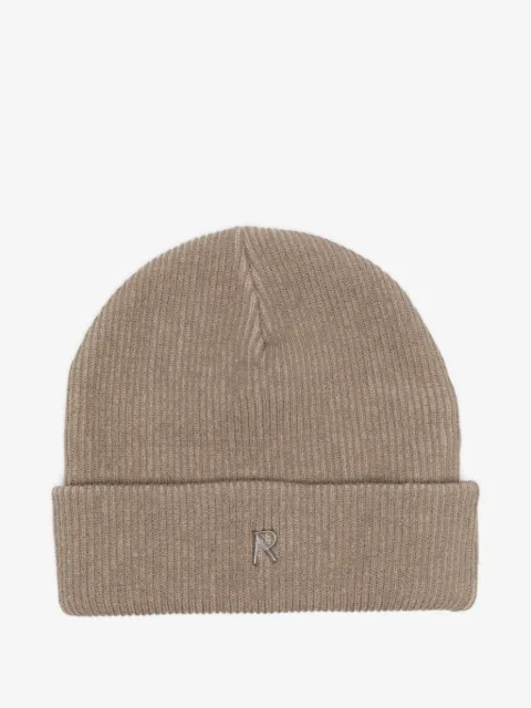 Represent logo-plaque beanie
