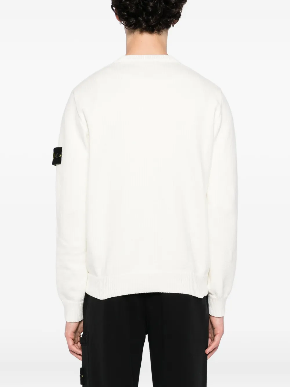 Stone Island Trui met logopatch Beige