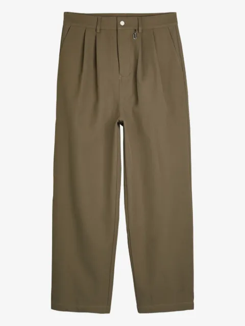 Only the Blind pleated twill trousers