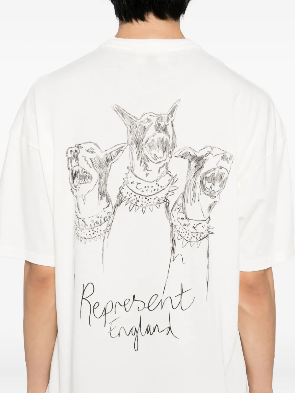 Represent T-shirt met print Wit