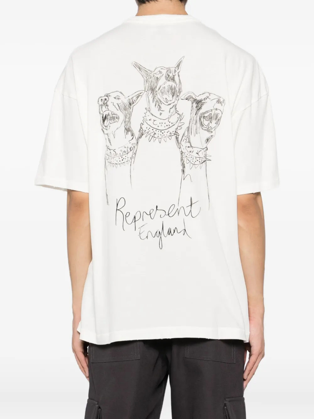 Represent T-shirt met print Wit