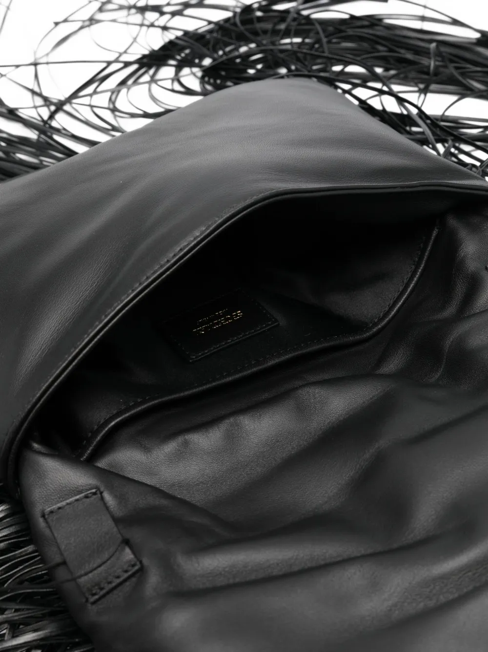 Sportmax Fringed Clutch Bag In Black