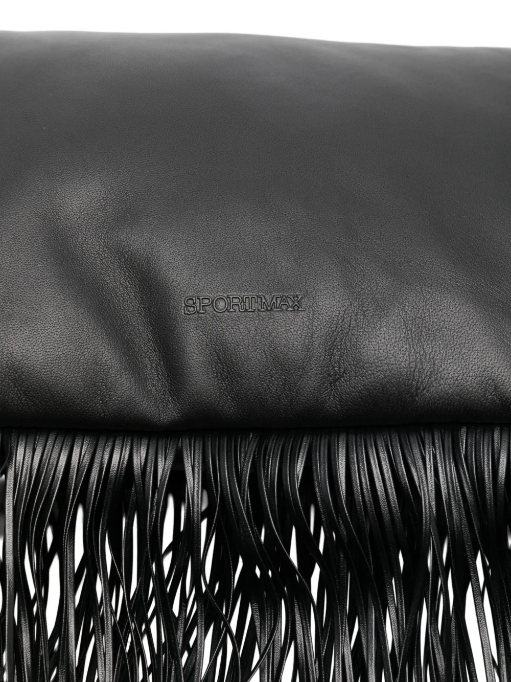Sportmax Fringed Clutch Bag In Black