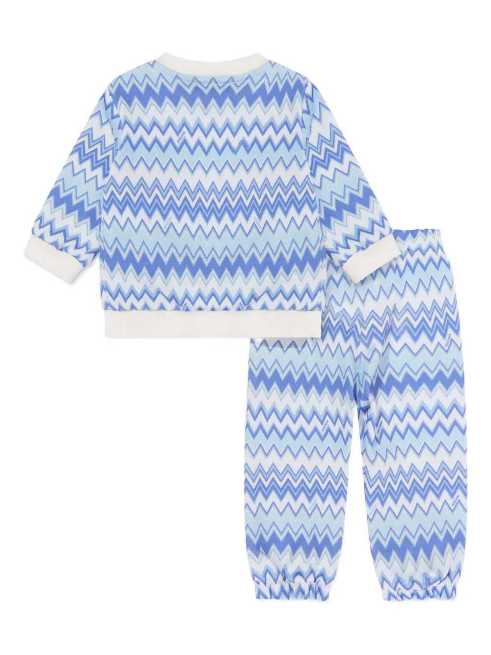 Missoni Kids Trainingspak met zigzag-patroon Blauw