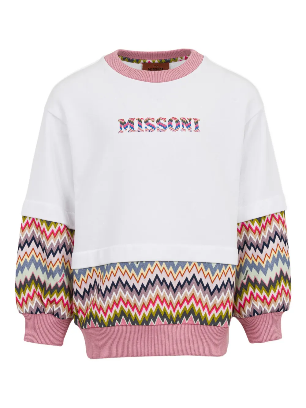 Missoni Girls Zigzag Logo Sweatshirt In Multi