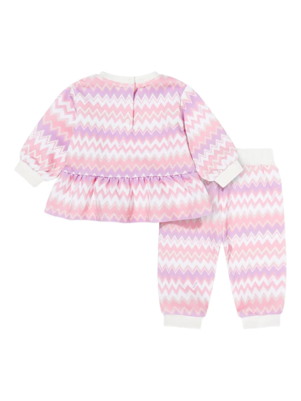 Missoni Kids Trainingspak met zigzag-patroon Roze