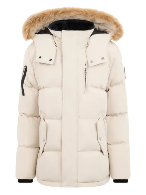 Moose Knuckles Kids shearling-trim hooded jacket