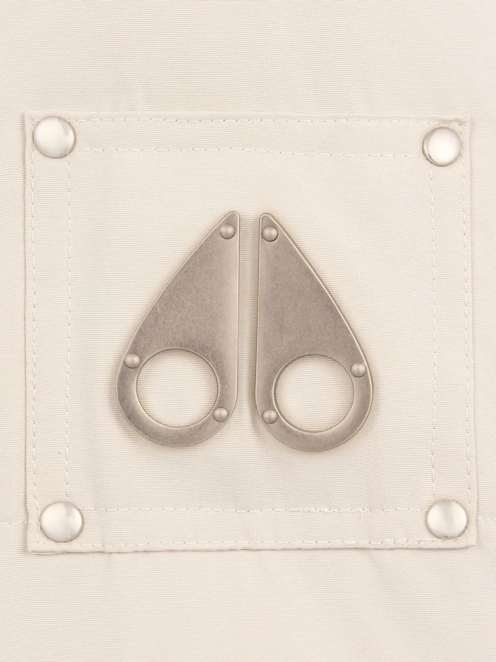 Moose Knuckles Kids Jack met lammy afwerking en capuchon Beige