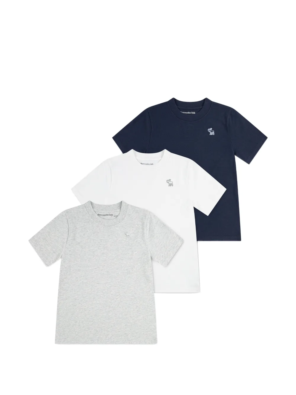 ABERCROMBIE FITCH KIDS embroidered T-shirt (set of three) - Blu