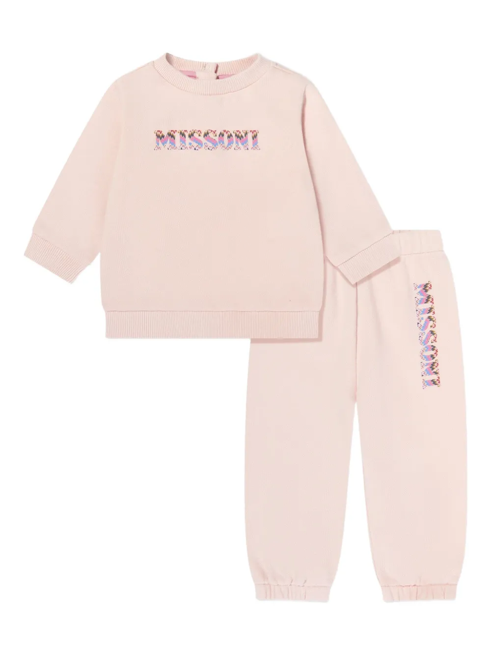 Missoni Kids logo tracksuit - Rosa