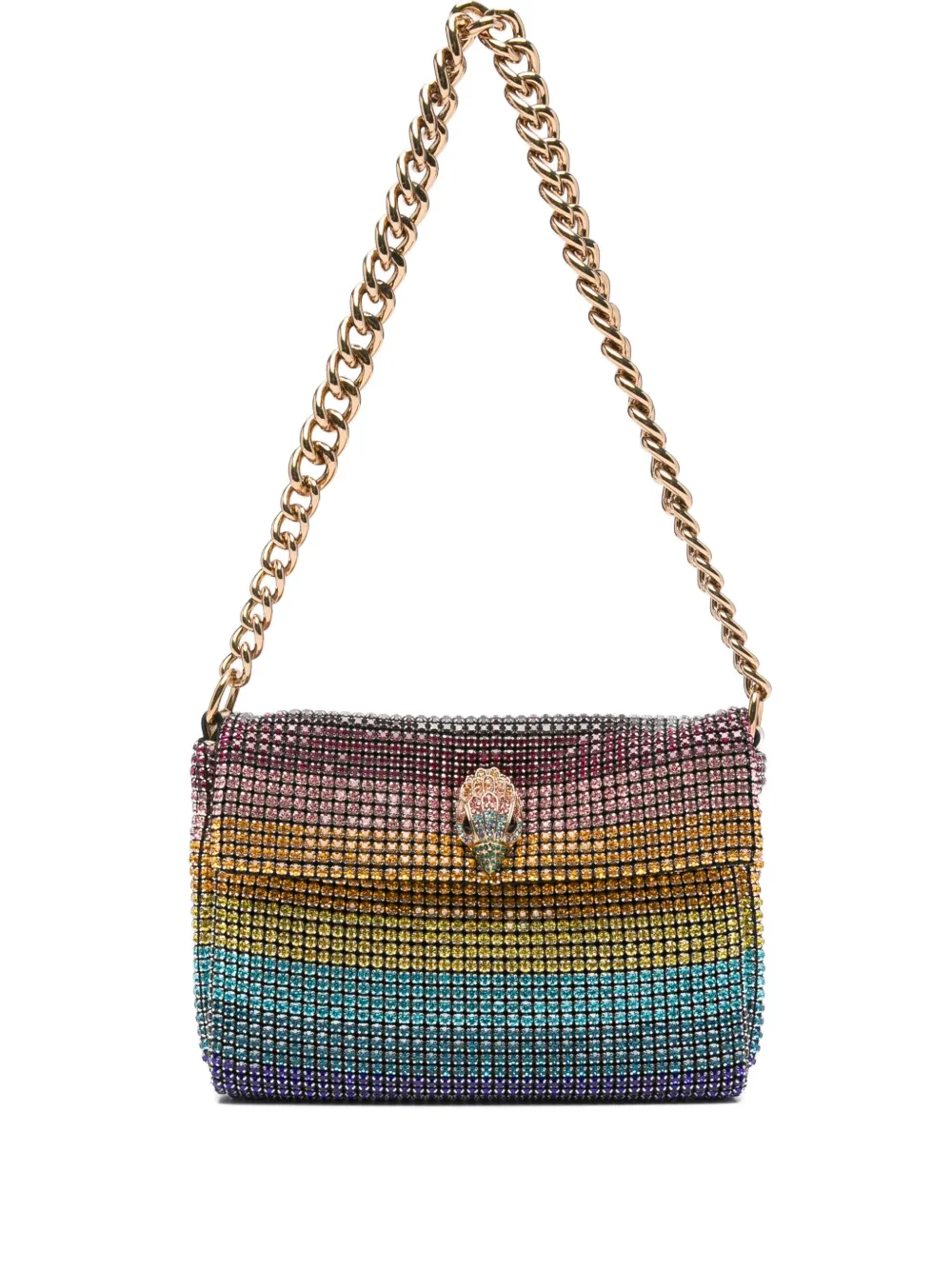 Сумка на цепочке через плечо Kurt Geiger London, украшенная стразами