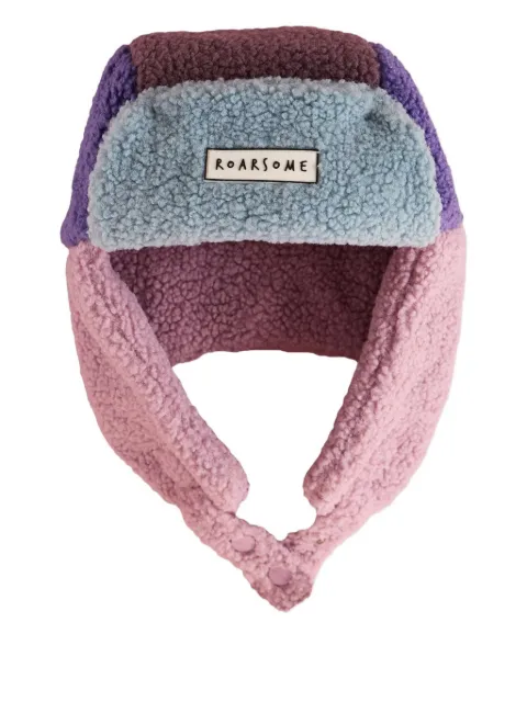 Roarsome patchwork trapper hat