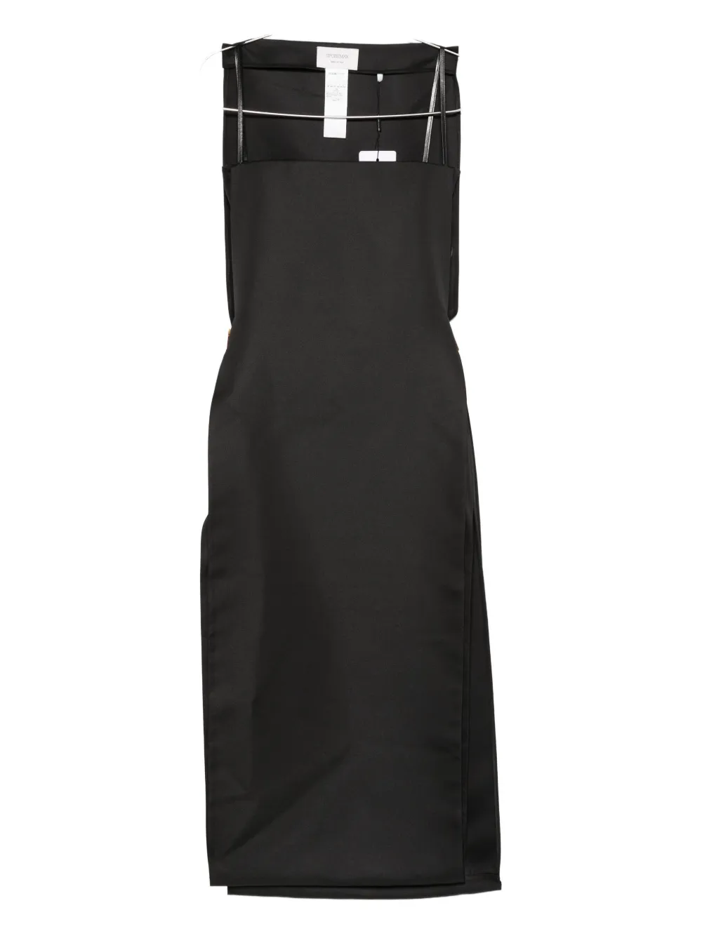 Sportmax Square-neck Long Dress In Black