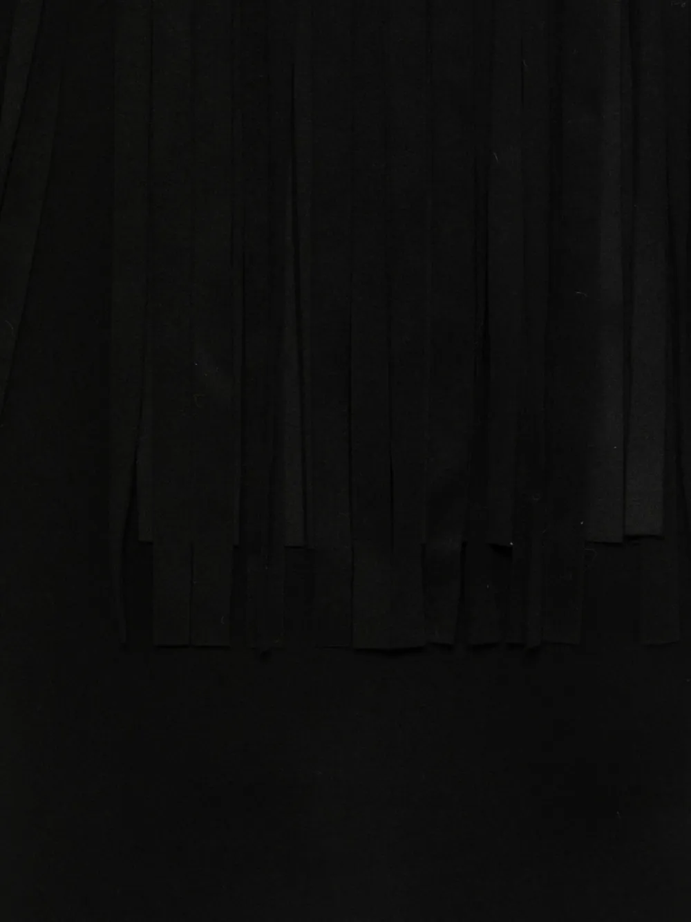 Sportmax Fringed Scarf In Black