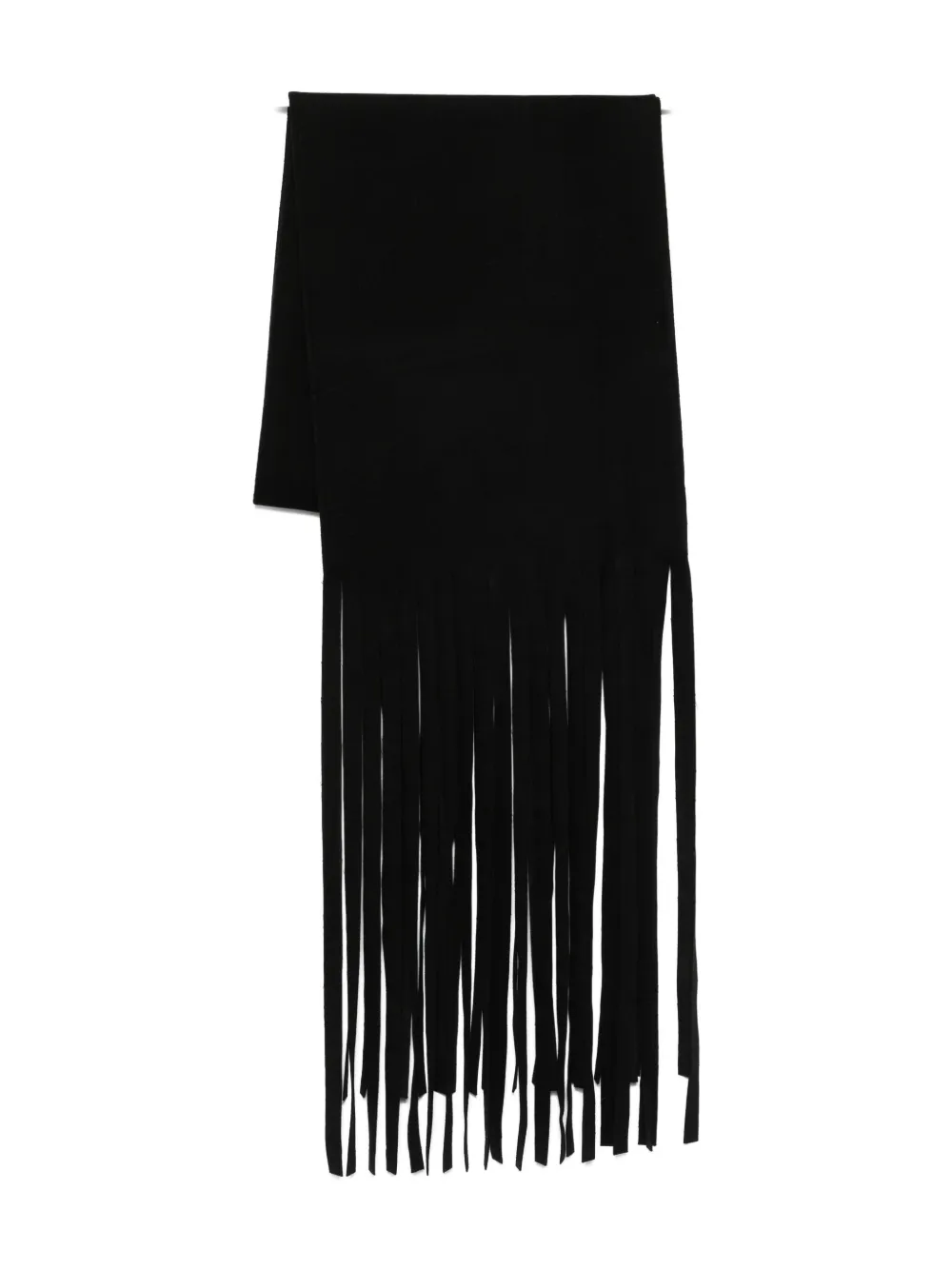 Sportmax Fringed Scarf In Black