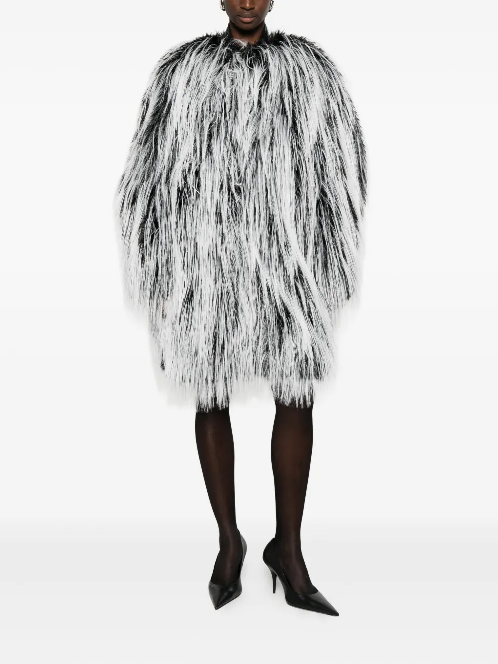 Sportmax Runway Faux-fur Coat In Multi