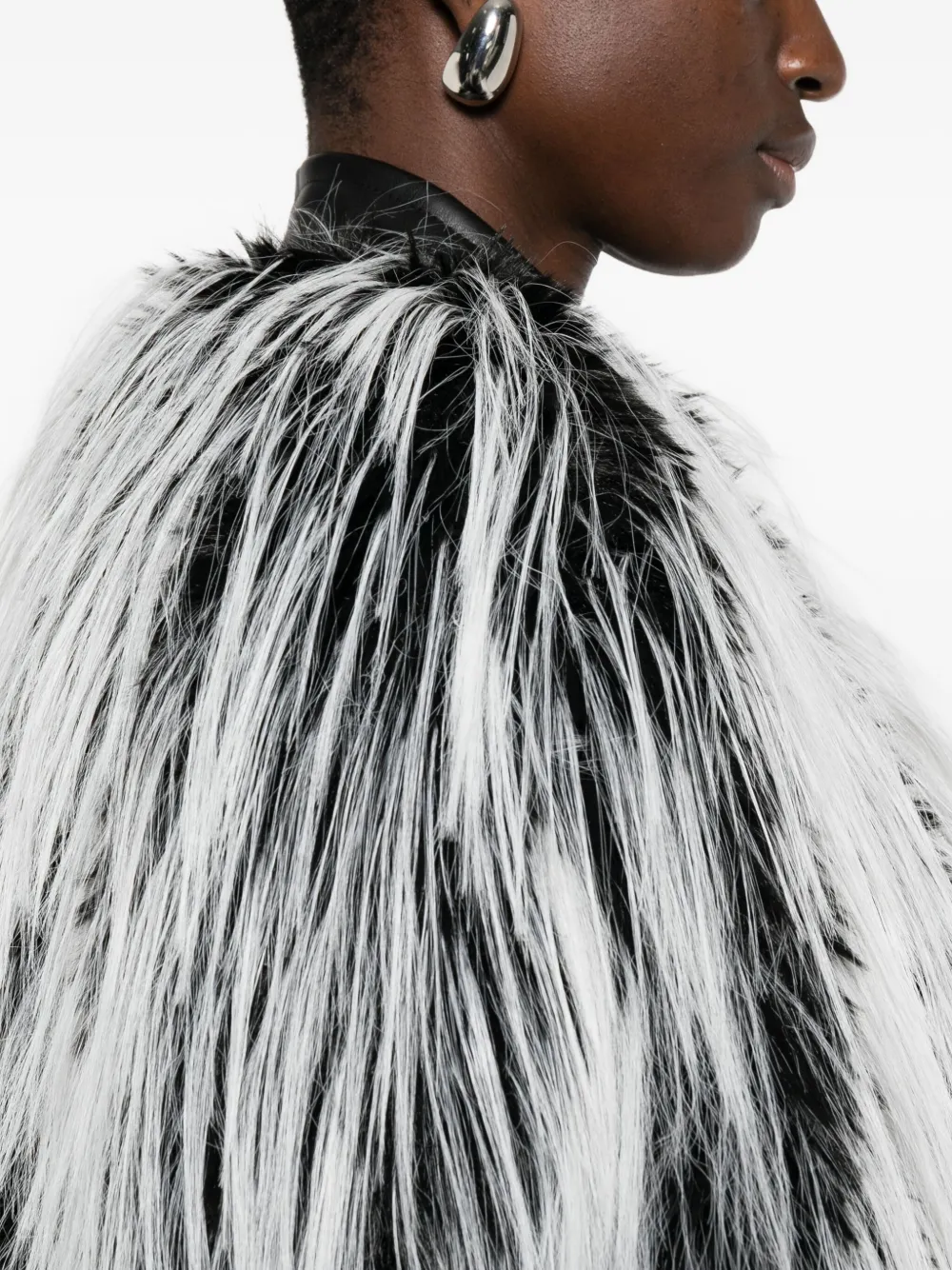 Sportmax Runway Faux-fur Coat In Multi