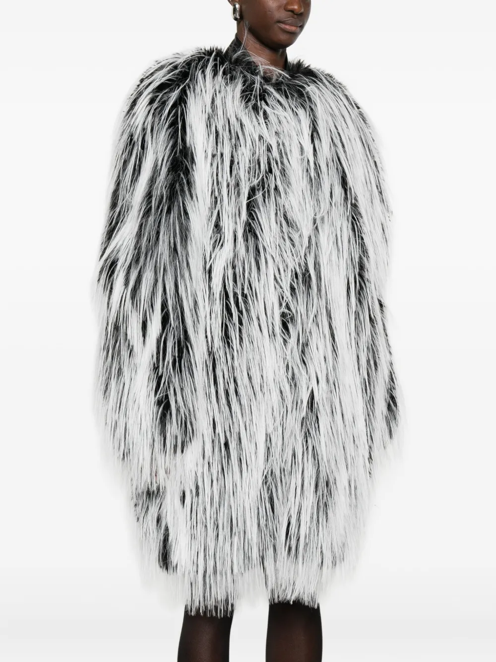 Sportmax Runway Faux-fur Coat In Multi