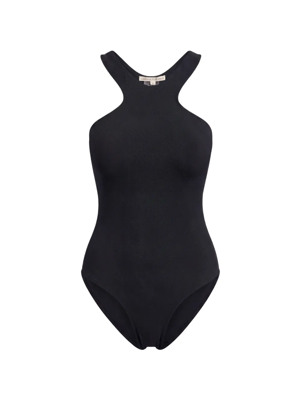 Kristina Ti halterneck textured swimsuit - Schwarz