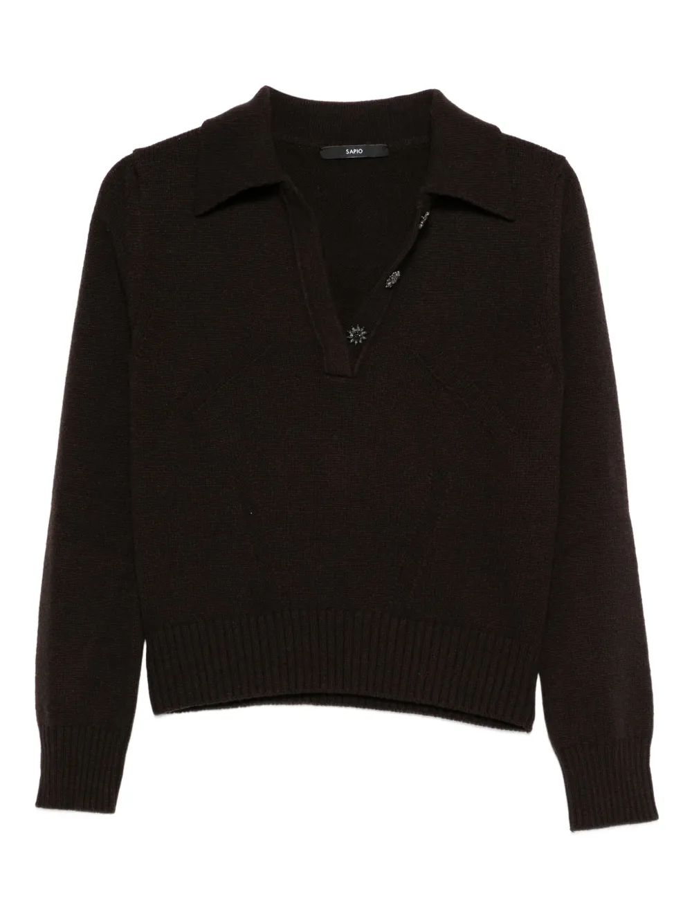 SAPIO polo-collar sweater | Brown | Image 1