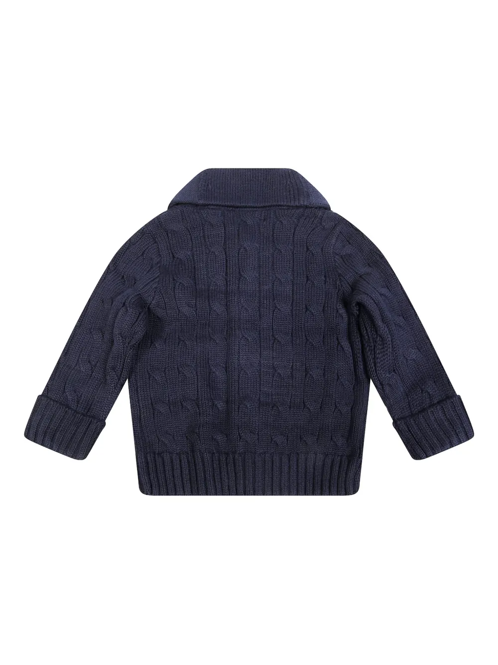 POLO RALPH LAUREN KIDS Kabelgebreid vest met sjaalkraag Blauw