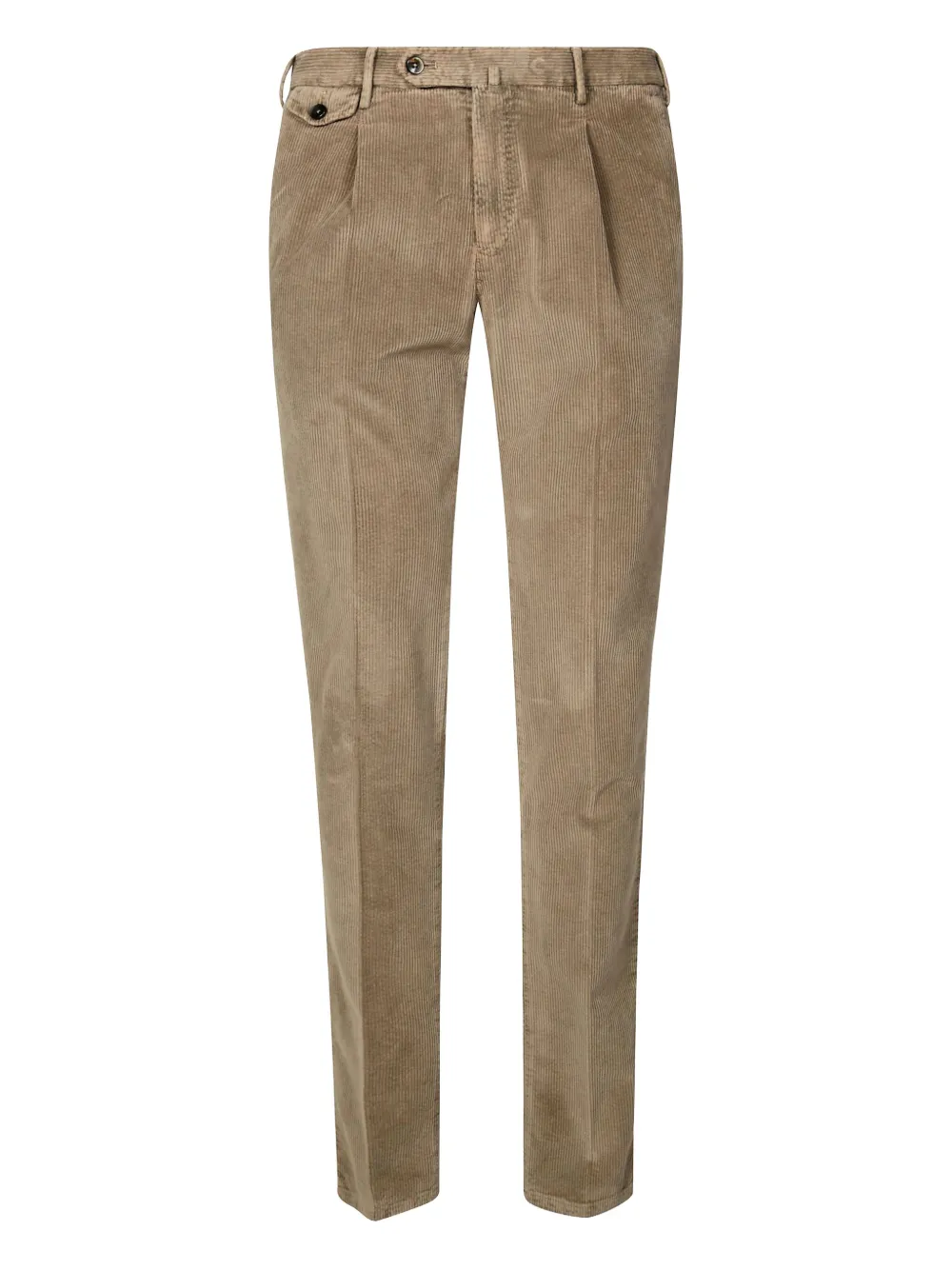 Pt Torino Pleated Corduroy Trousers In Brown